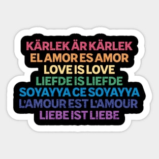 Love Is Love (In Any Language) Sticker